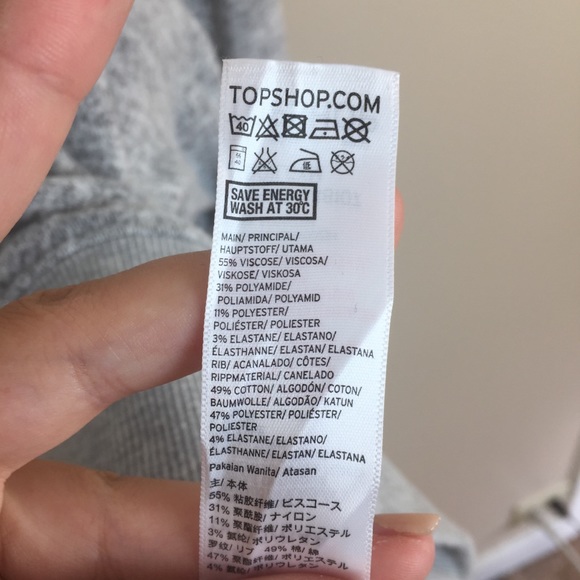 TOPSHOP Gray Mock Neck Sweatshirt - Picture 5 of 8